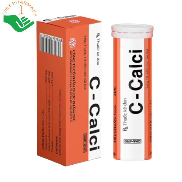 Thuốc phòng và điều trị tình trạng thiếu vitamin C và calci C-Calci OPC